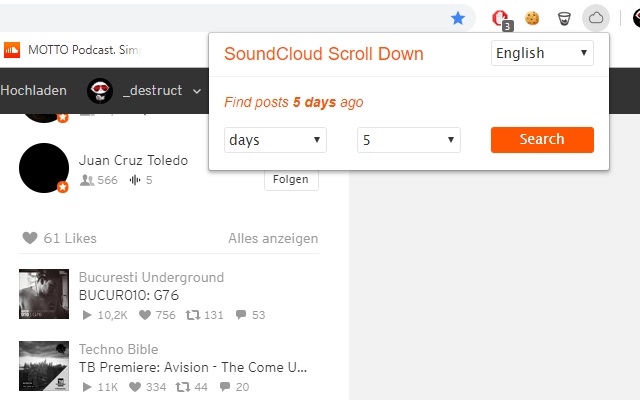 SoundCloud ScrollDown截图1