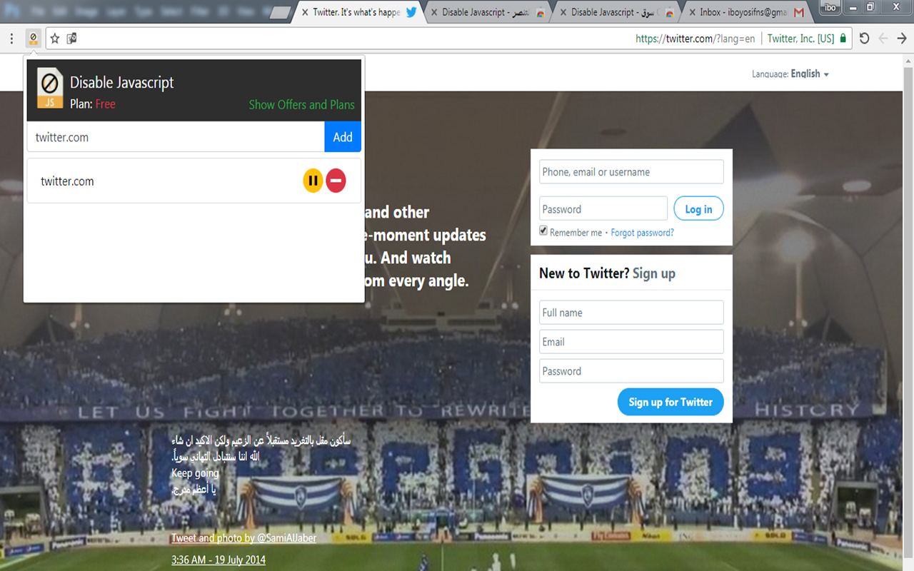Disable Javascript截图3