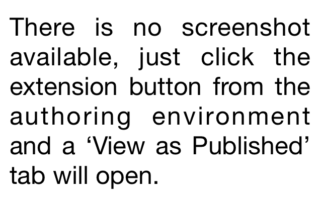 AEM View as Published Shortcut截图2
