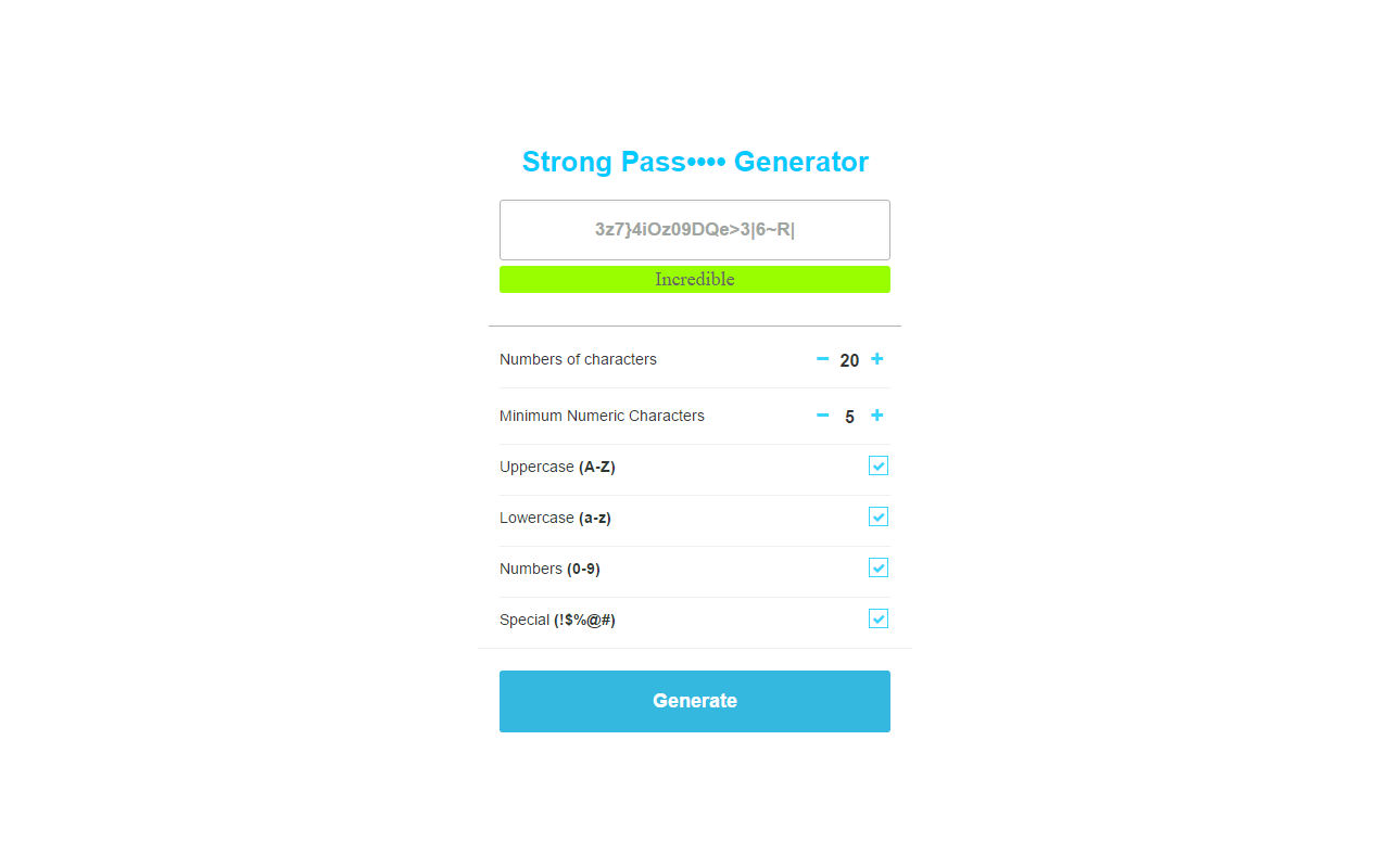 Strong Password Generator截图2