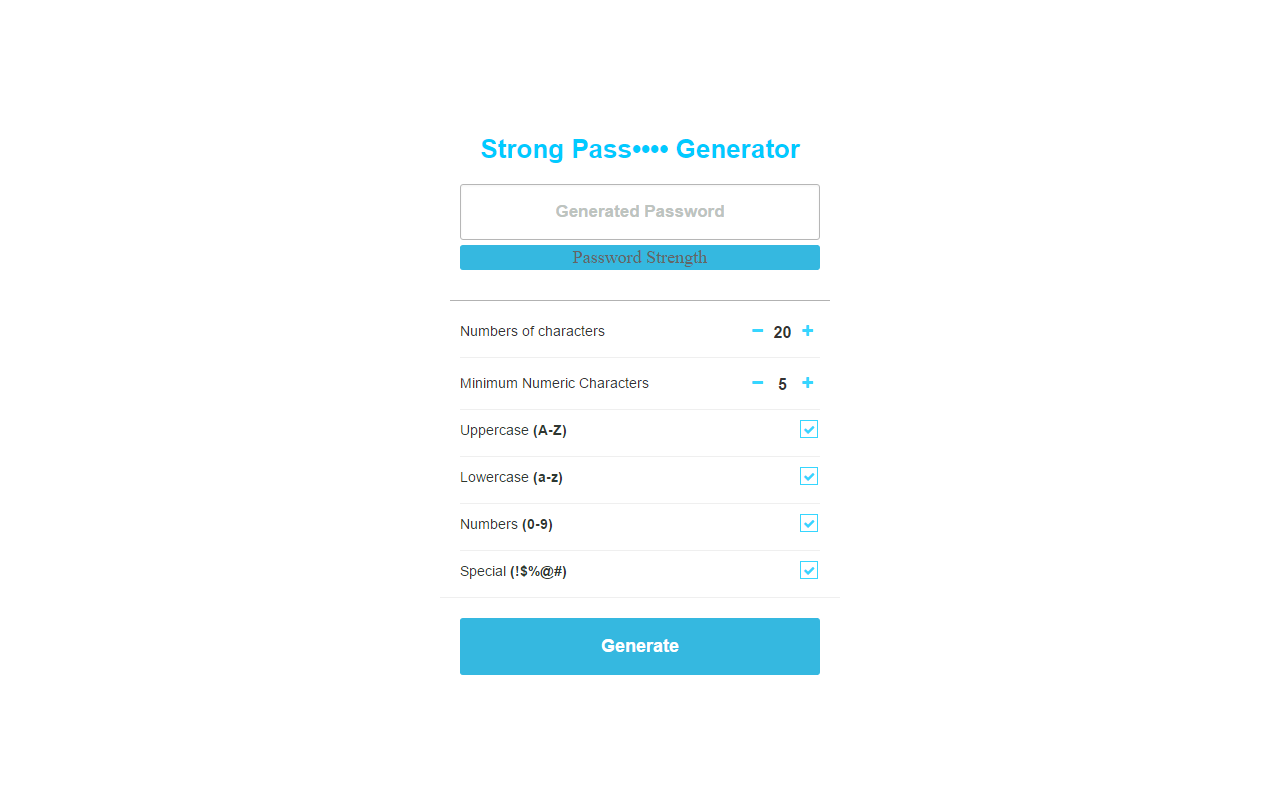 Strong Password Generator截图3