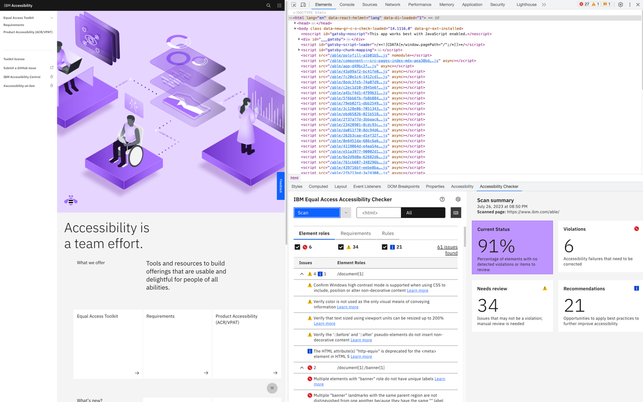 IBM Equal Access Accessibility Checker截图3