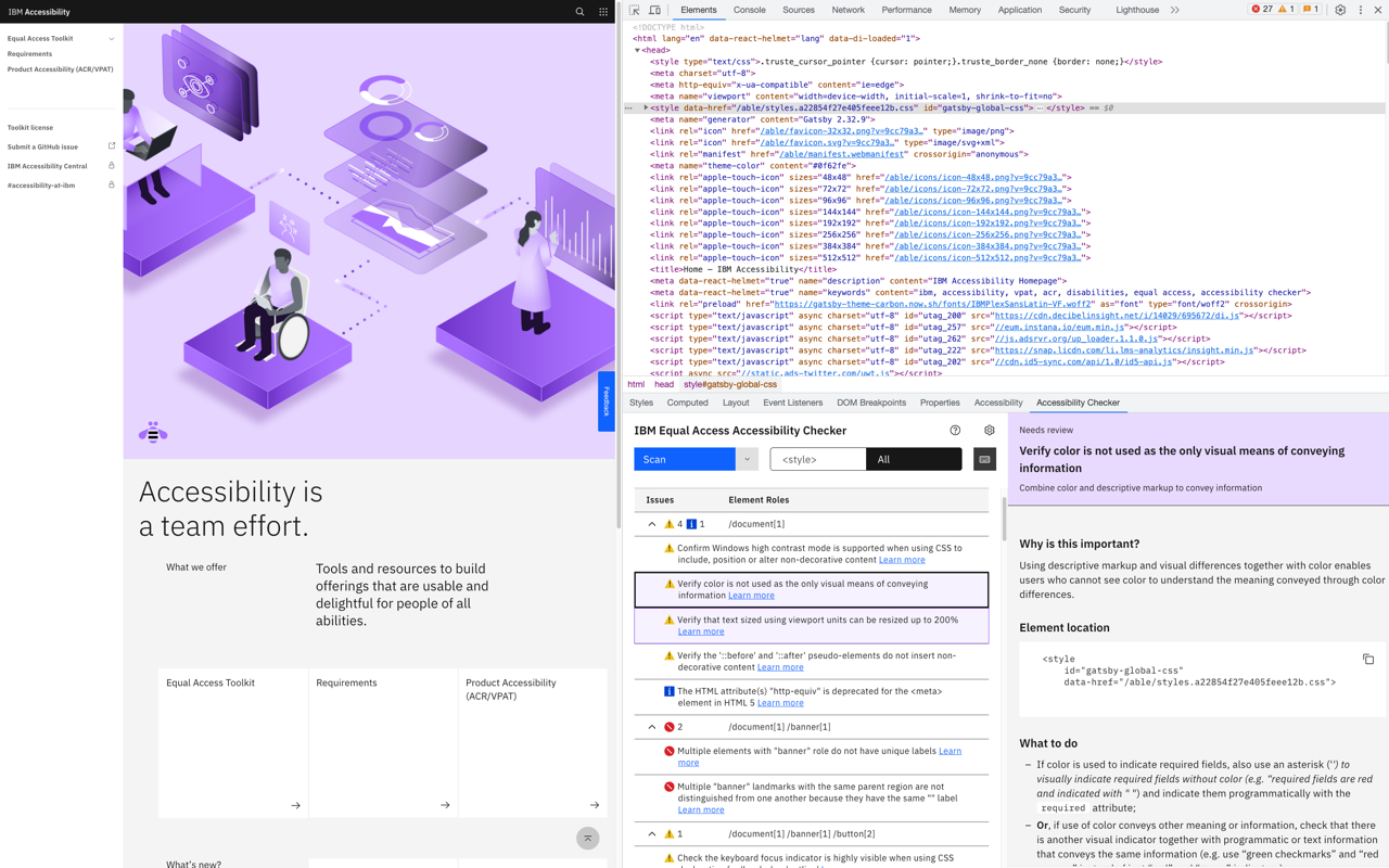 IBM Equal Access Accessibility Checker截图4