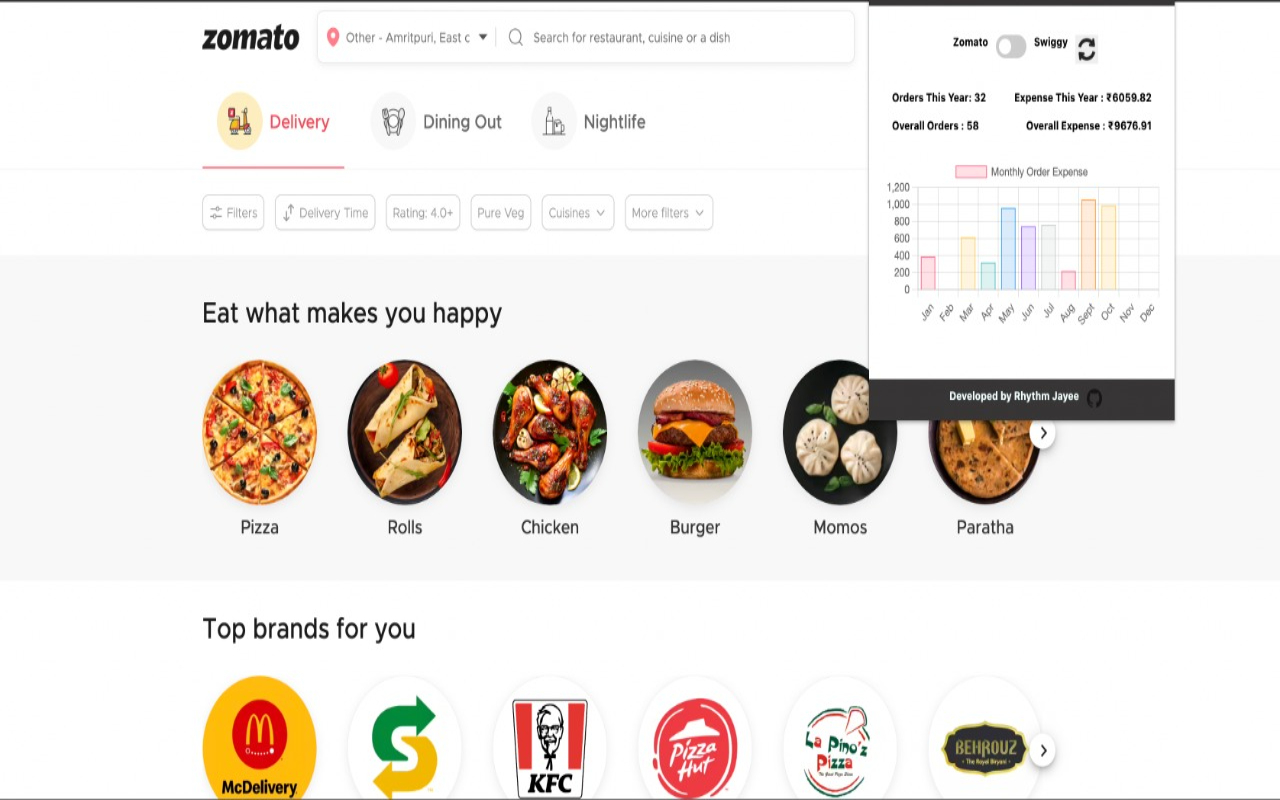 Zomato-Swiggy Expense Tracker截图1