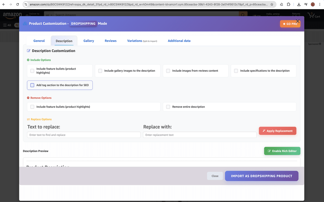 Sharkdropship & affiliate for Amazon & woocommerce截图3