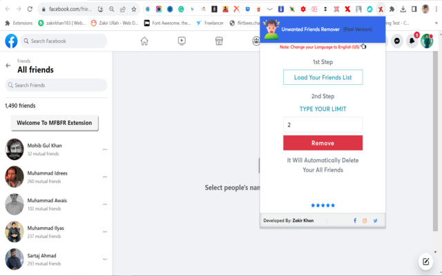 FFR-Mass Social Friends Remover 2025截图1