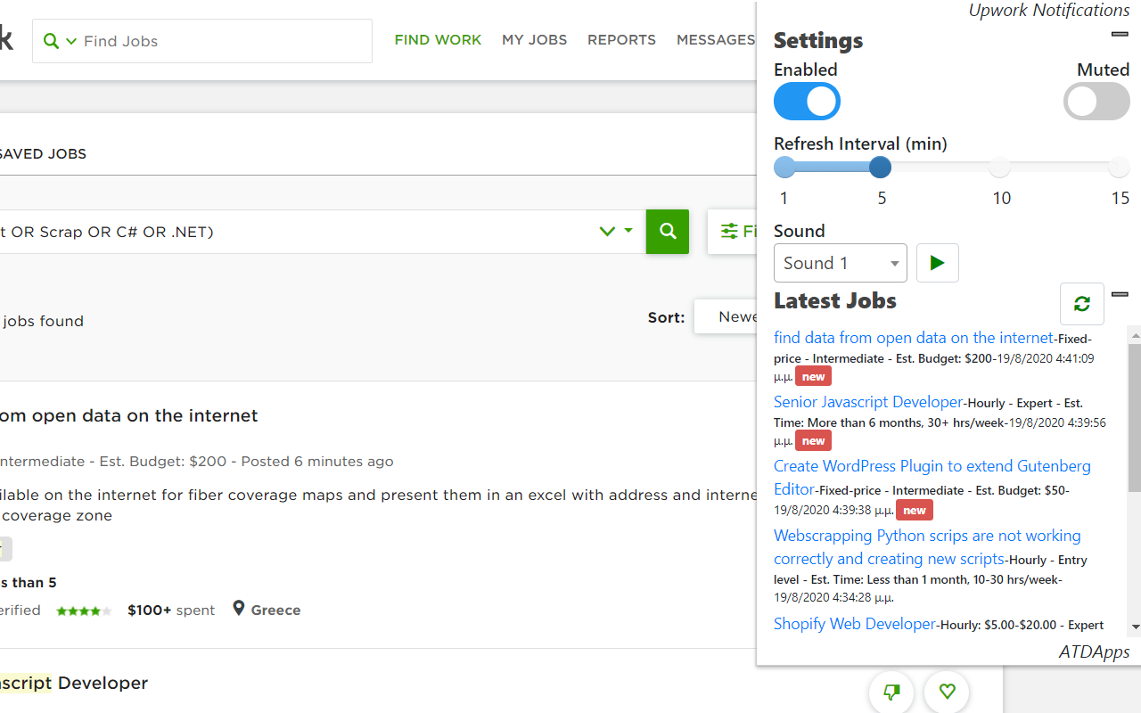 Upwork Job Search Refresher截图1