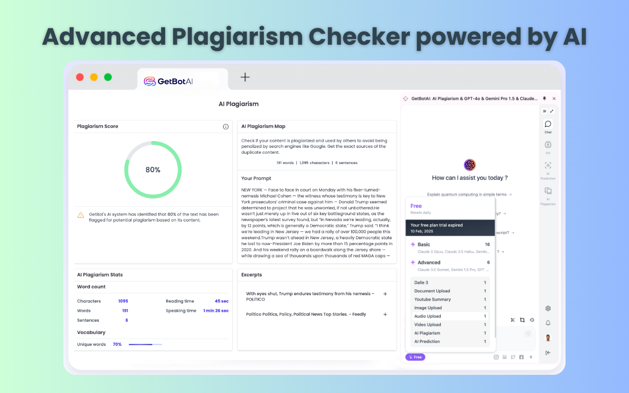 GetBotAI: ChatGPT AI Assistant | Gemini , GPT-5, Calude , Veo & More截图1