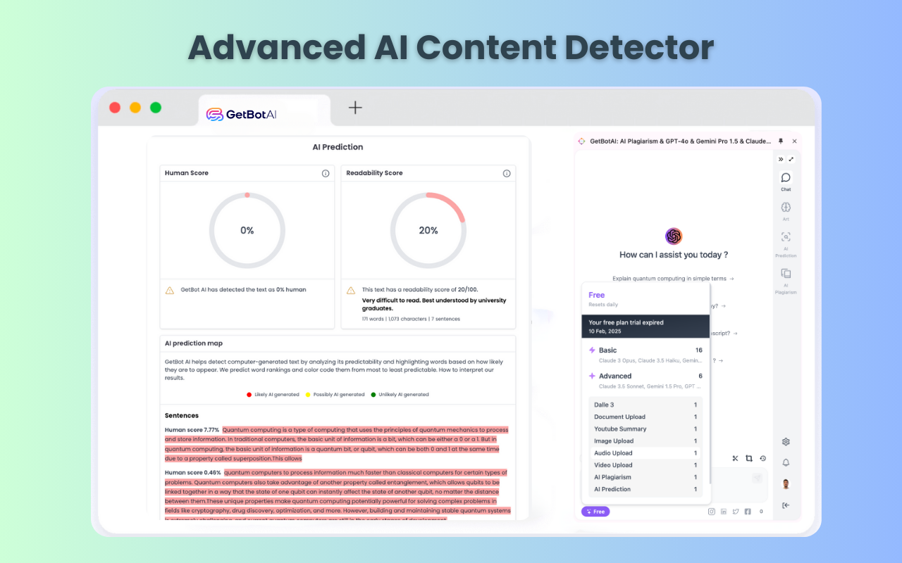 GetBotAI: ChatGPT AI Assistant | Gemini , GPT-5, Calude , Veo & More截图2