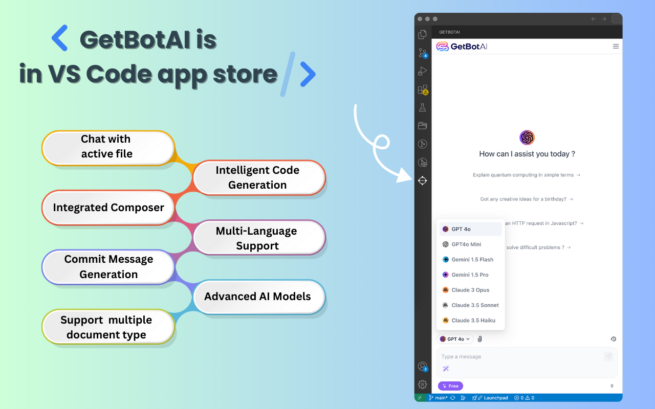 GetBotAI: ChatGPT AI Assistant | Gemini , GPT-5, Calude , Veo & More截图4
