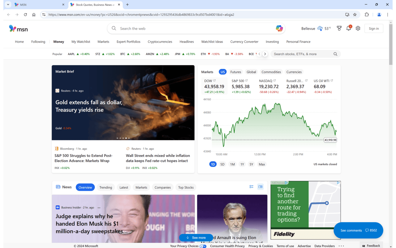 MSN 新标签页截图4