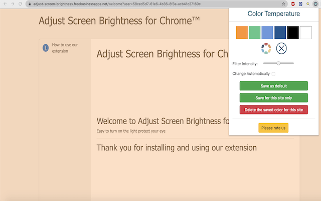 Adjust Screen Brightness for Browser截图1