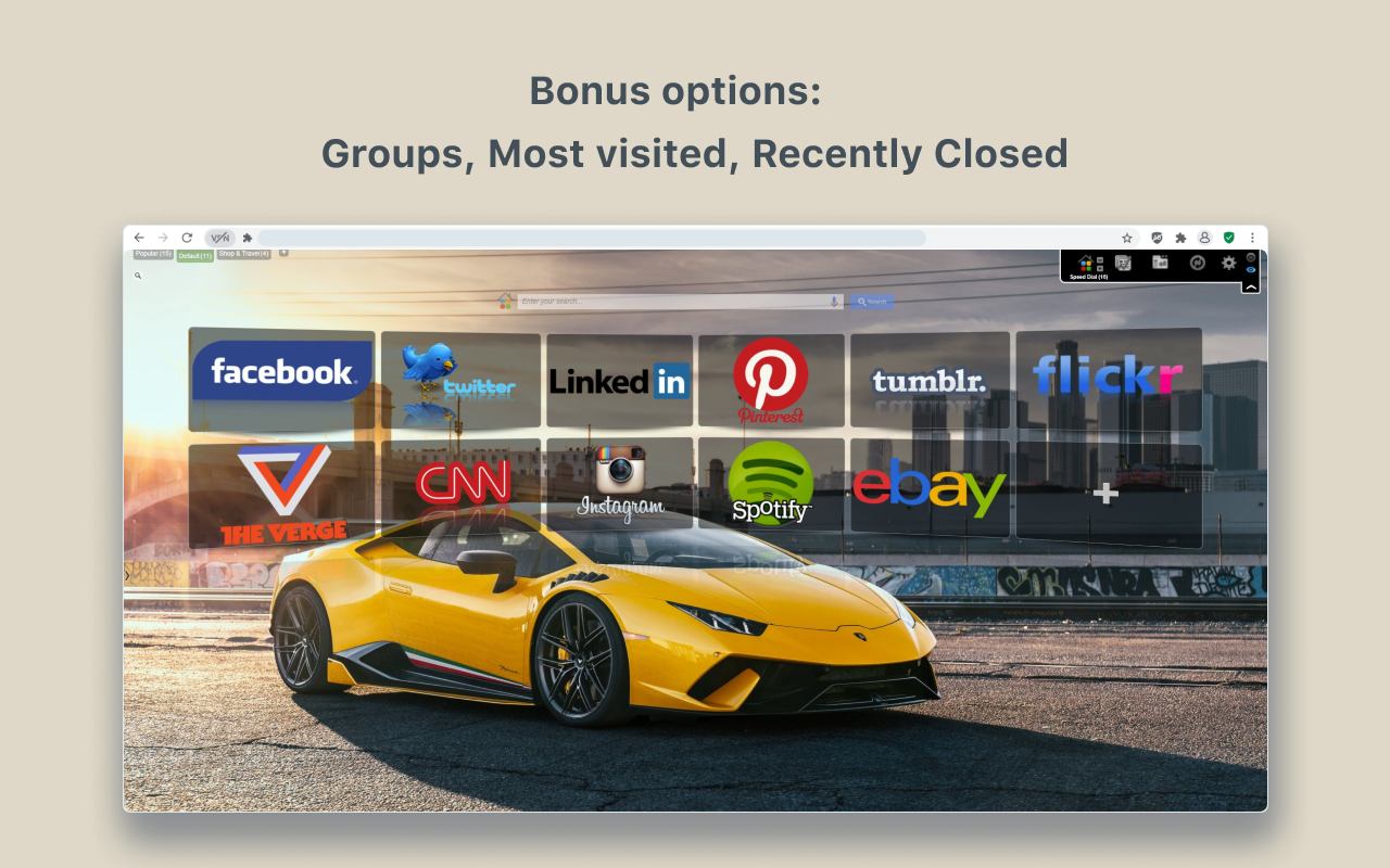 Speed Dial [FVD] - New Tab Page, 3D, Sync...截图1