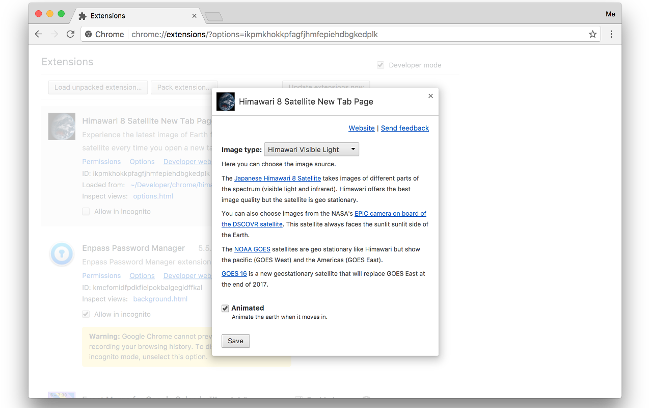 Satellite New Tab Page截图2