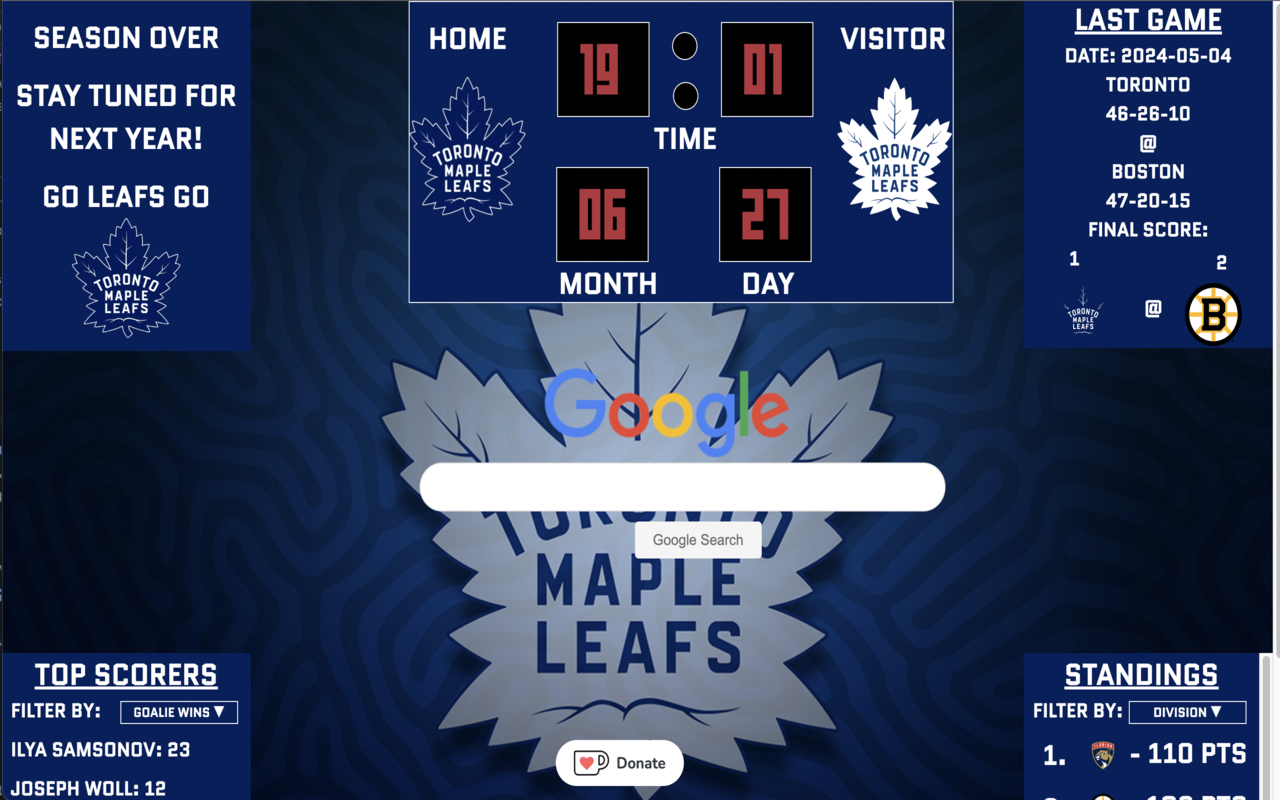 Toronto Maple Leafs Chrome Extension截图1
