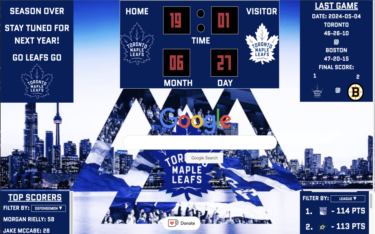 Toronto Maple Leafs Chrome Extension截图2