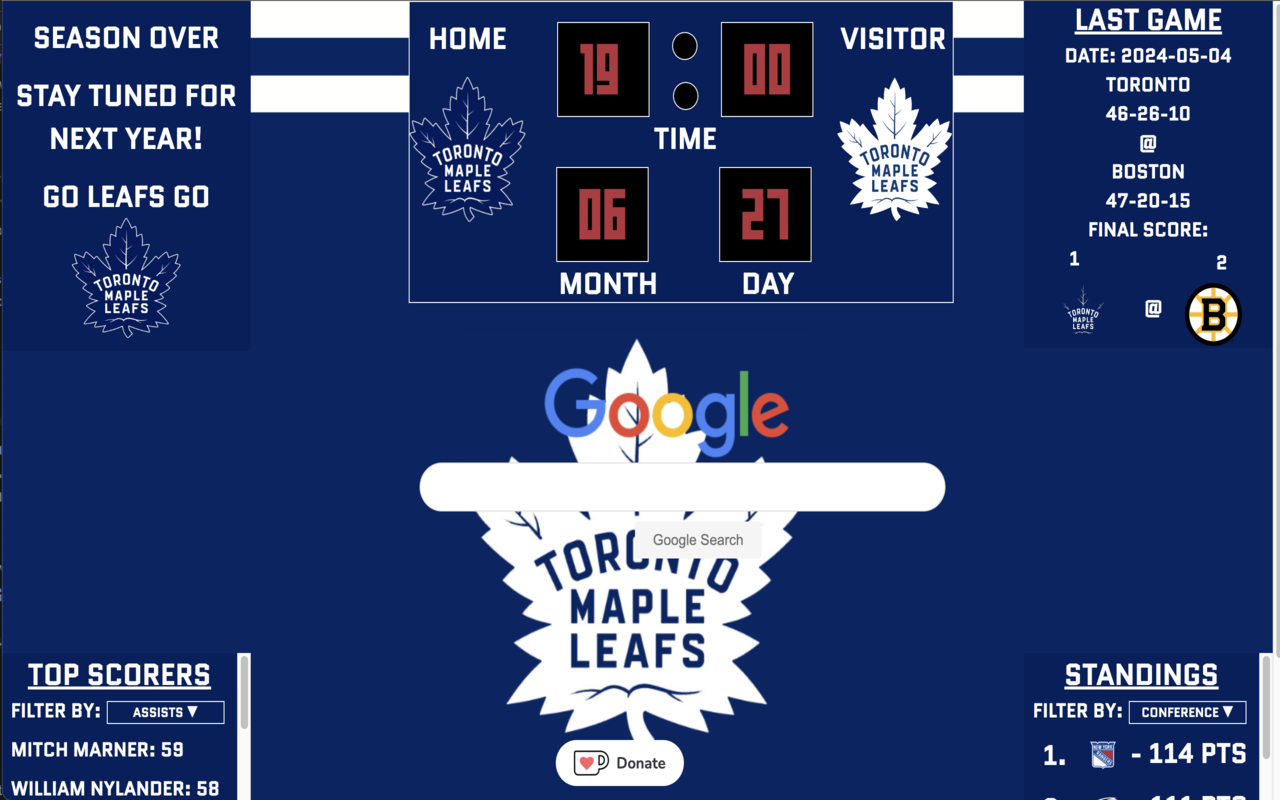 Toronto Maple Leafs Chrome Extension截图5