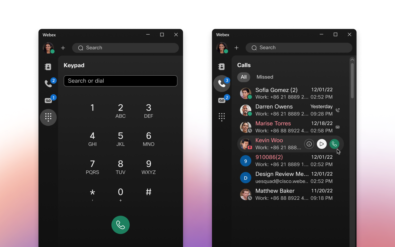 Webex Calling for Chrome截图4
