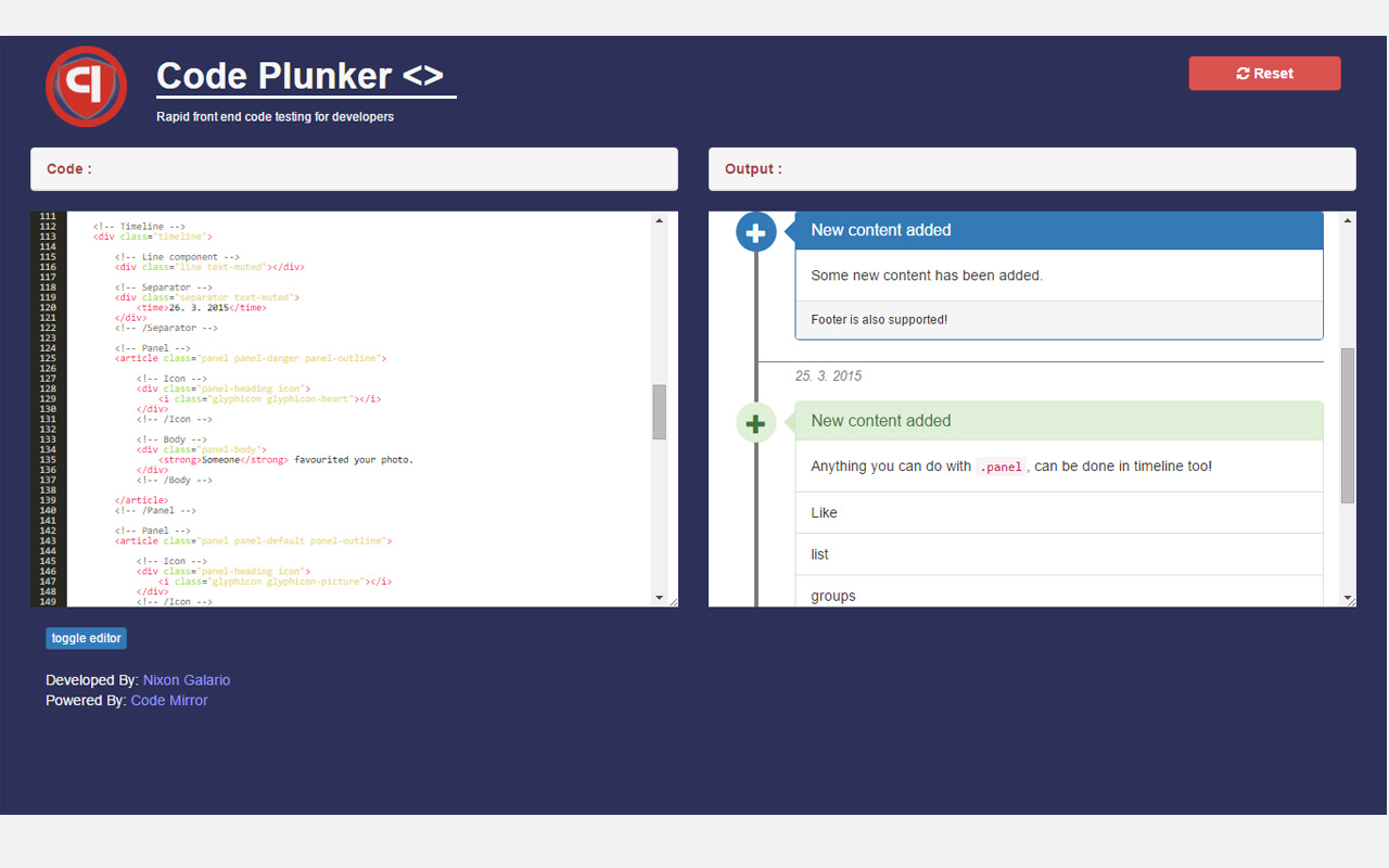Code Plunker (Live HTML CSS Editor)截图2