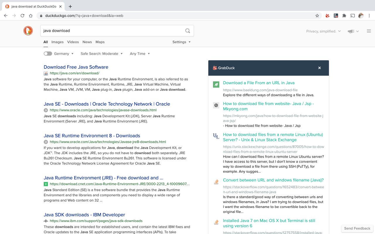 Search Results on GrabDuck截图2