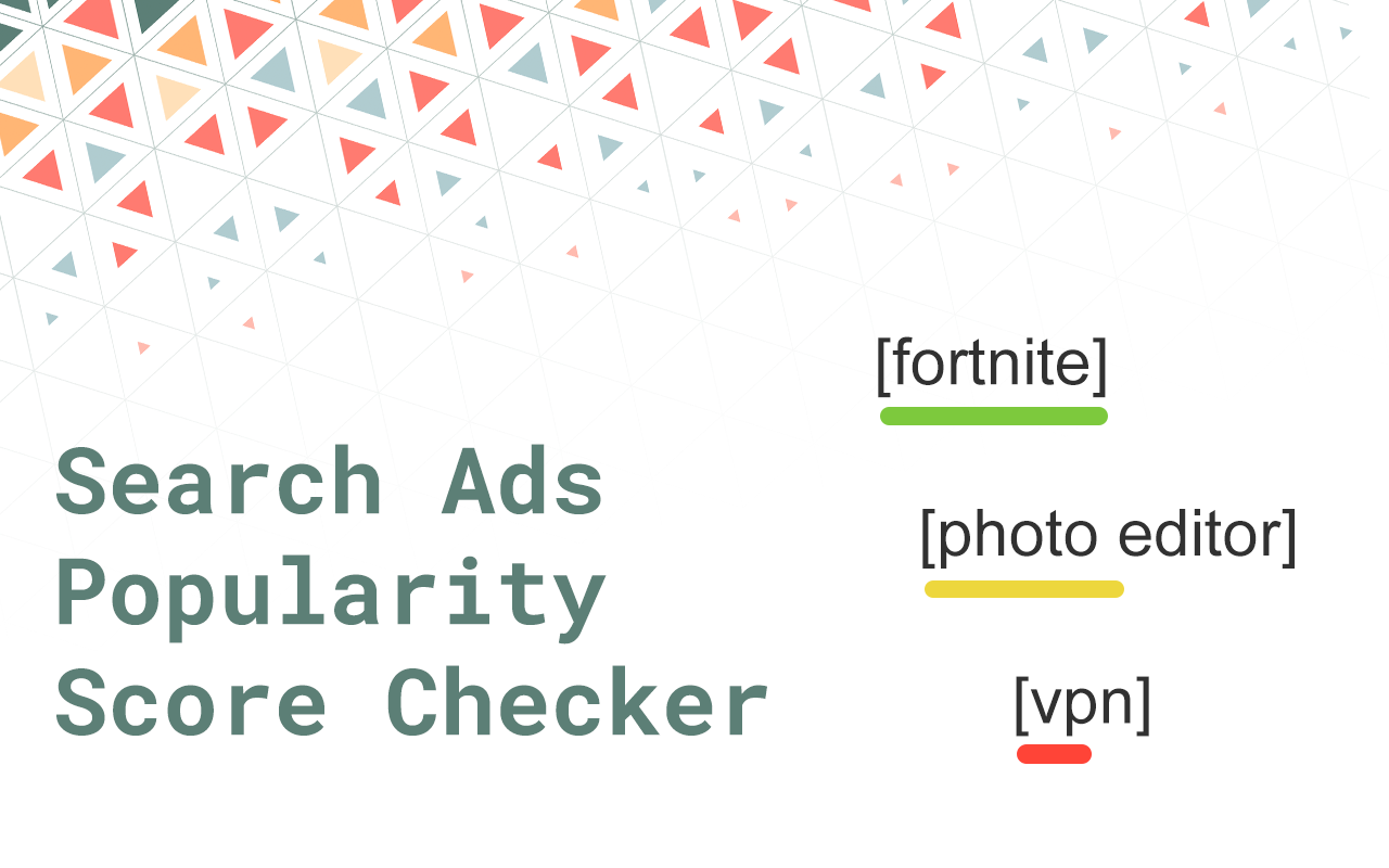Search Ads Keywords Popularity Score Checker截图1
