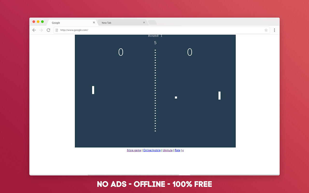 Classic Pong Offline Game for Google Chrome截图2