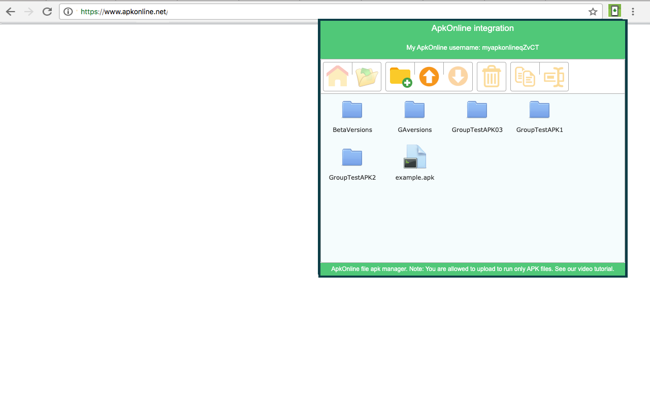 ApkOnline Android 模拟器的 APK 管理器截图3