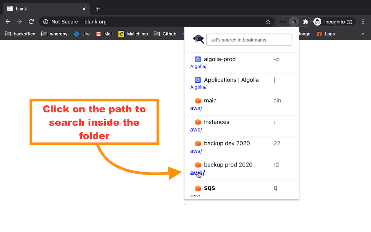 Bookmarks Quick Search截图2