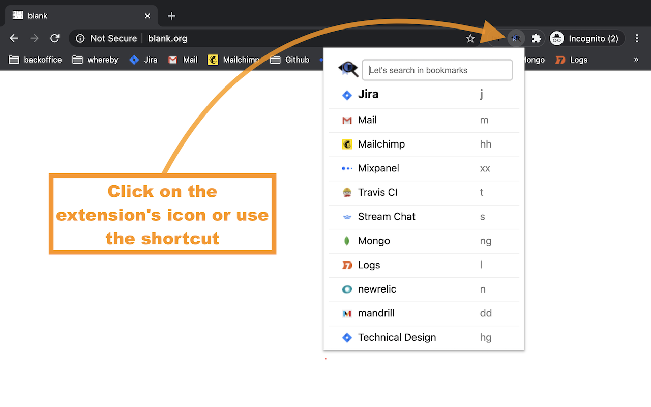Bookmarks Quick Search截图3