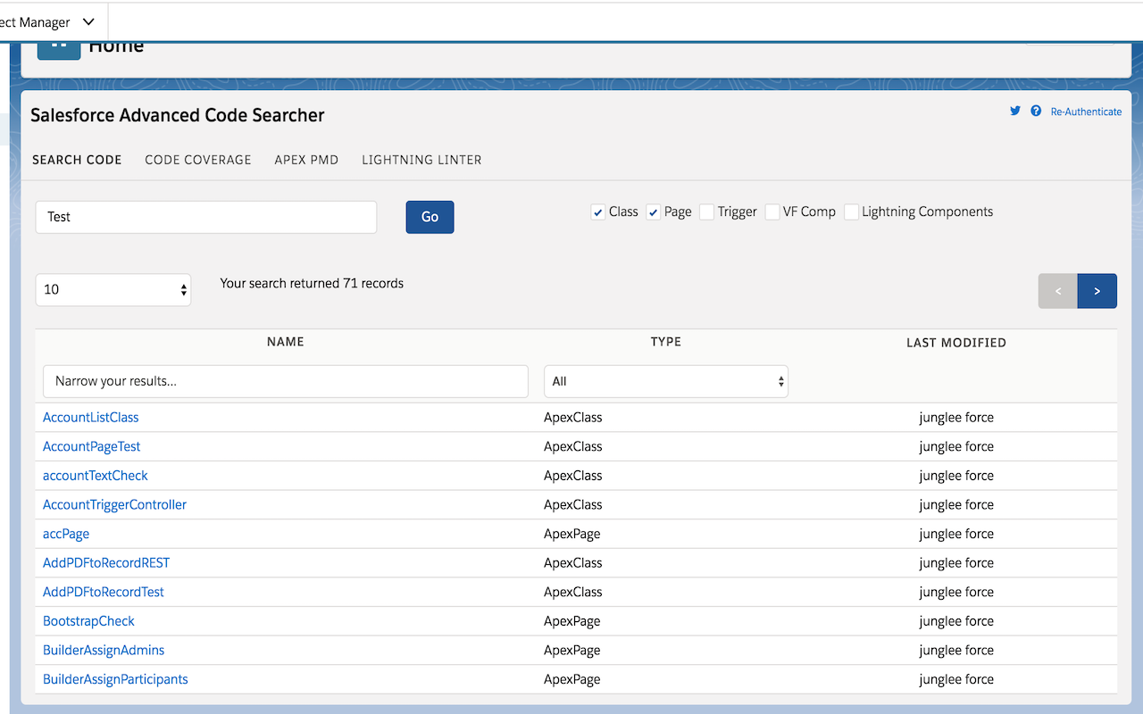 Salesforce advanced Code searcher截图4