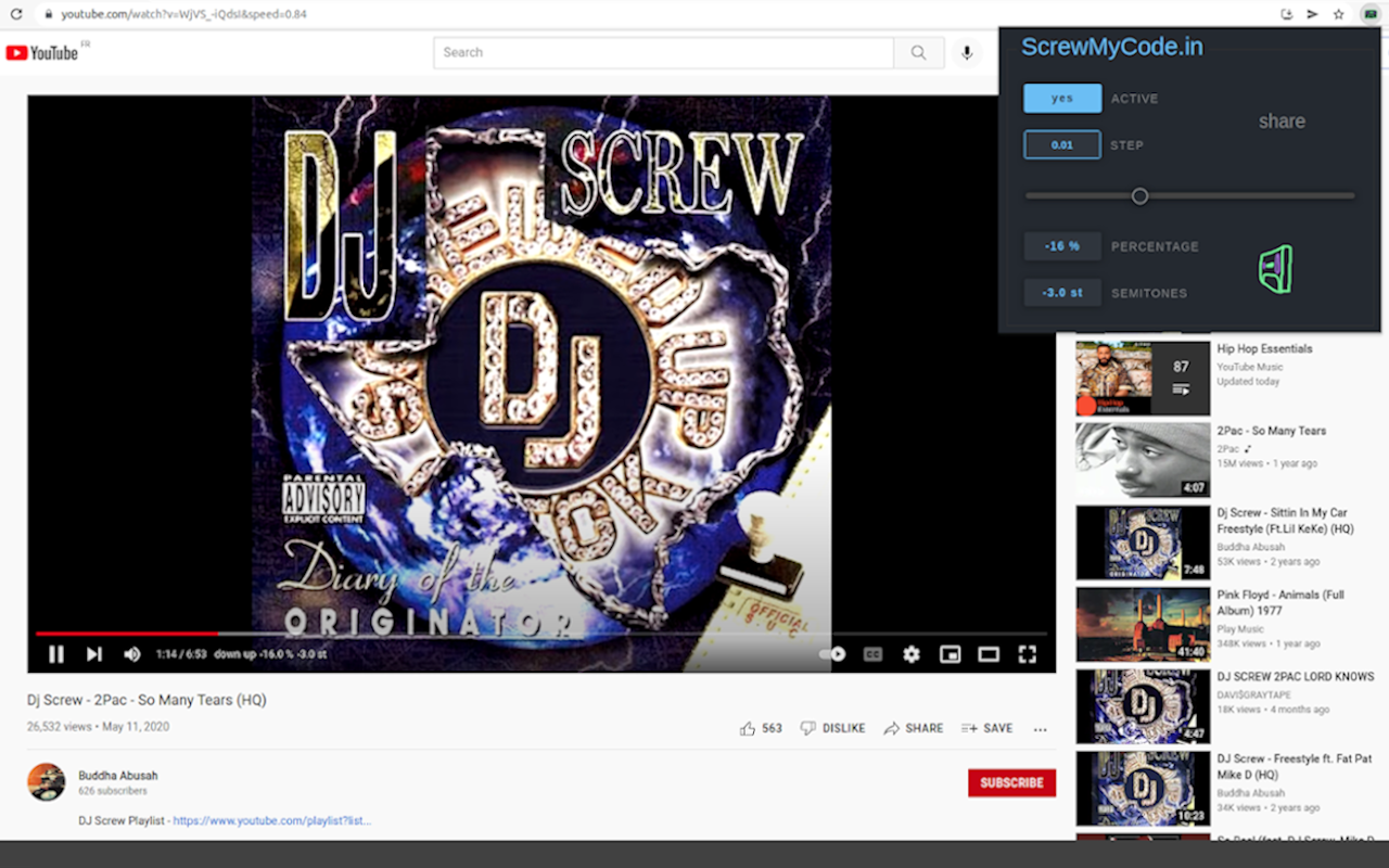 ScrewMyCode.in: Pitch control for YouTube截图1