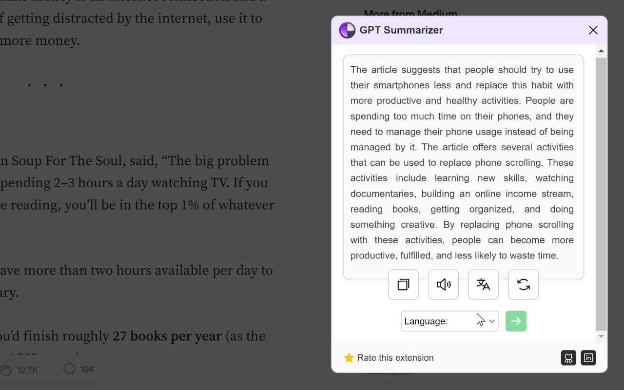 GPT Summarizer截图2
