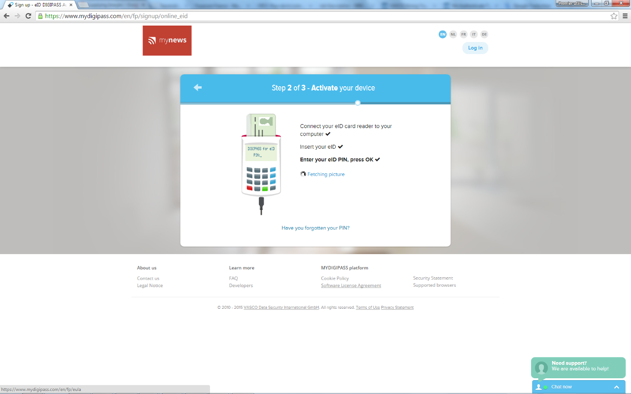 MYDIGIPASS eID card reader extension截图1
