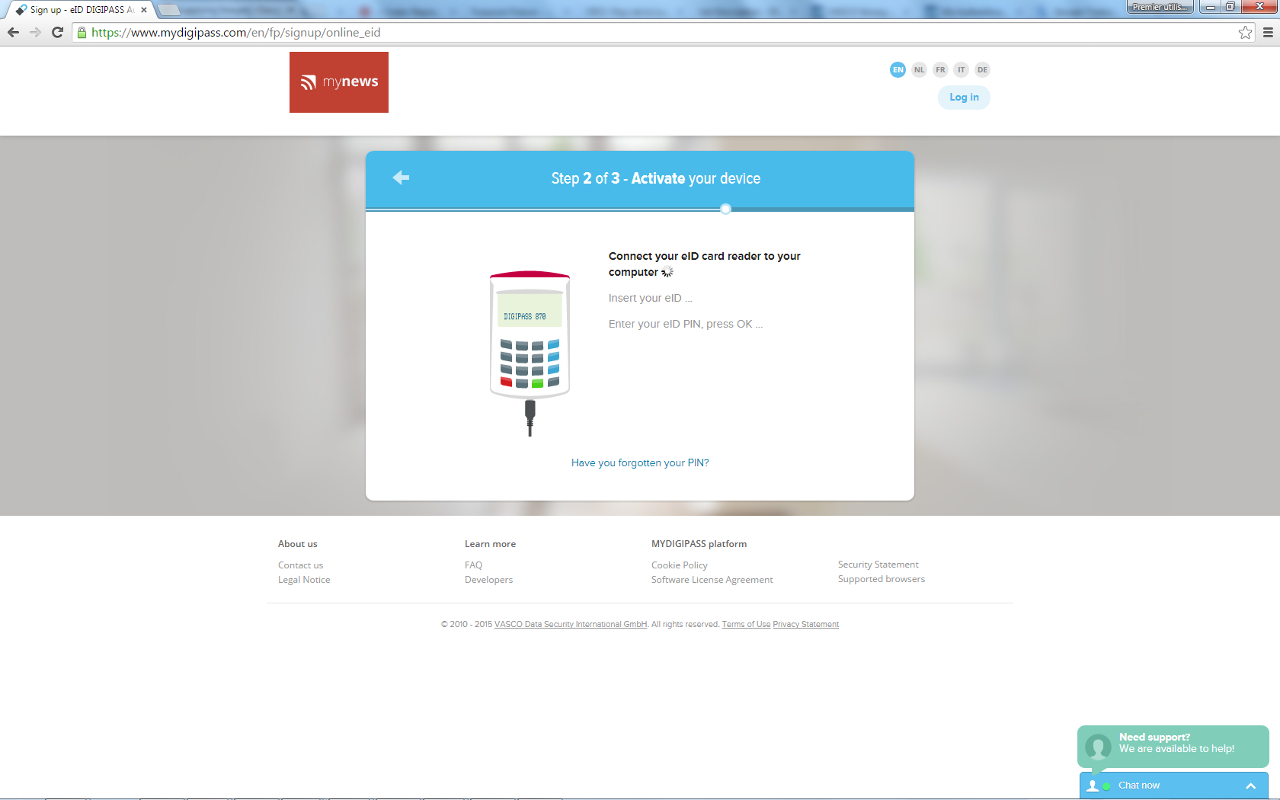 MYDIGIPASS eID card reader extension截图2