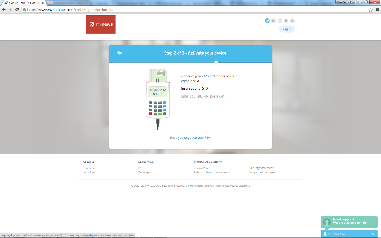 MYDIGIPASS eID card reader extension截图3