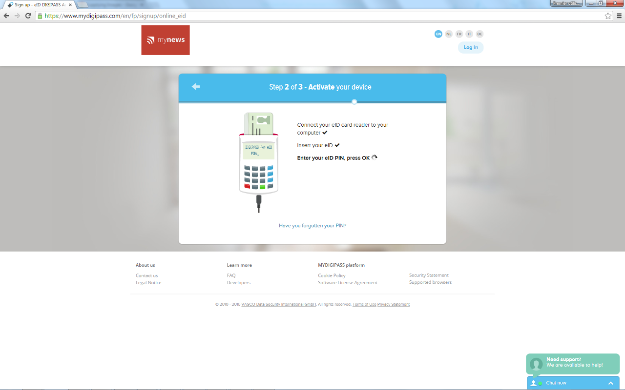 MYDIGIPASS eID card reader extension截图4