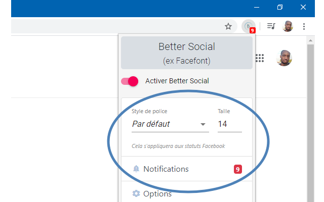 Better Social: Get Facebook Alerts & Fonts截图1