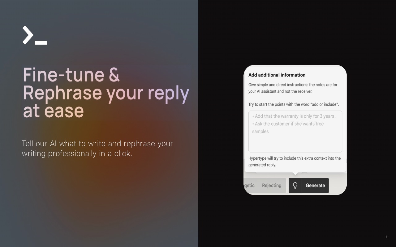 Hypertype: AI generated answers截图2