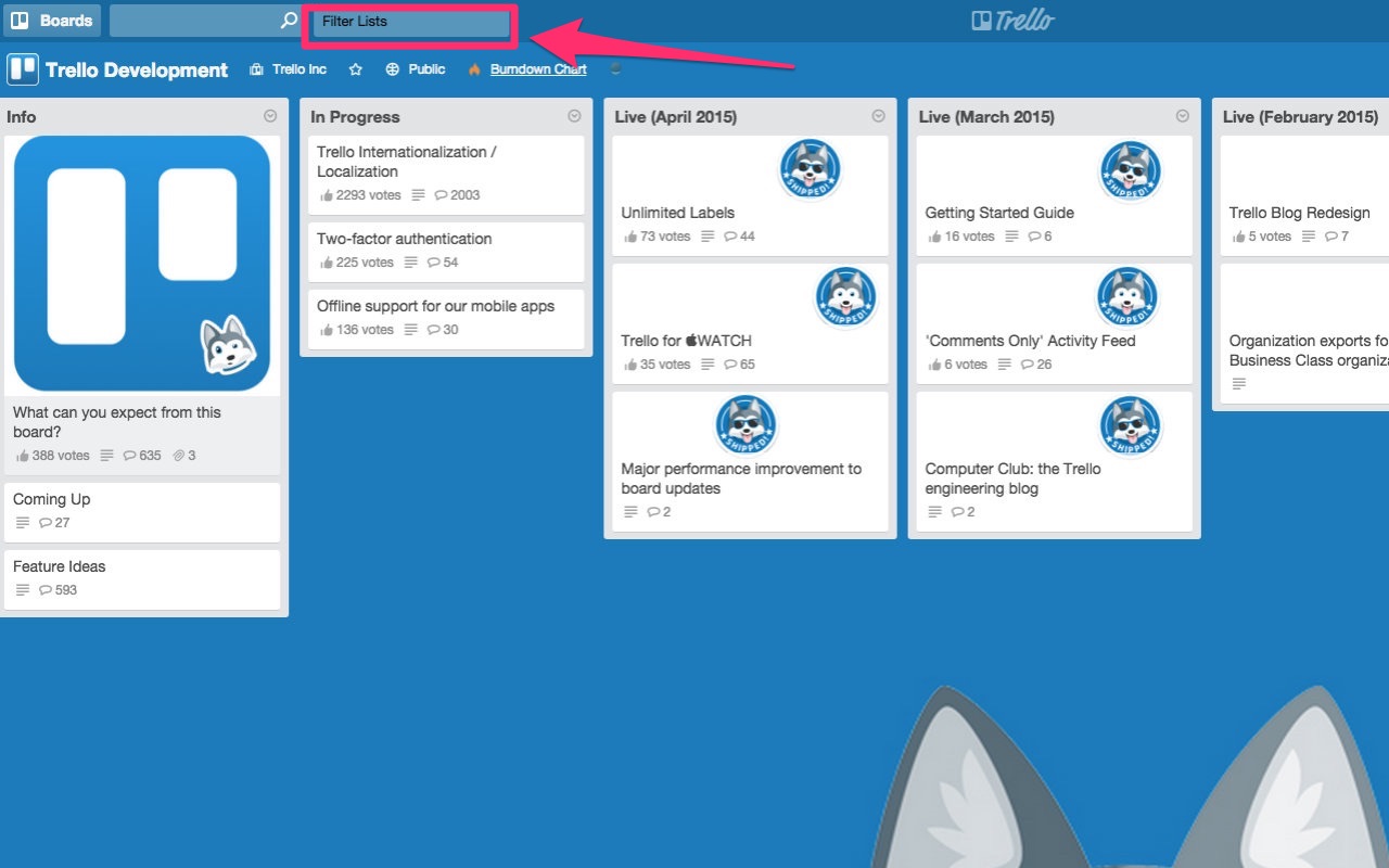Trello List Filter截图1