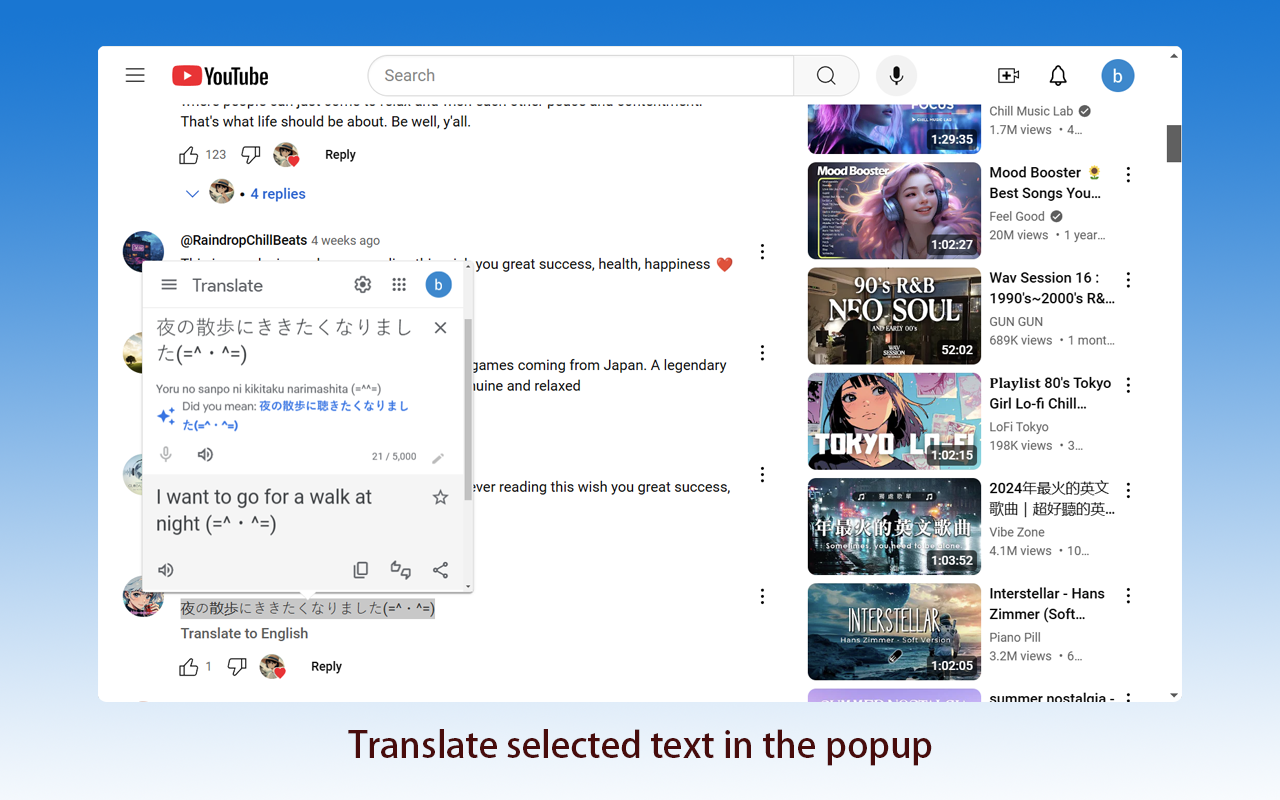 谷歌翻译 - 侧面板截图2