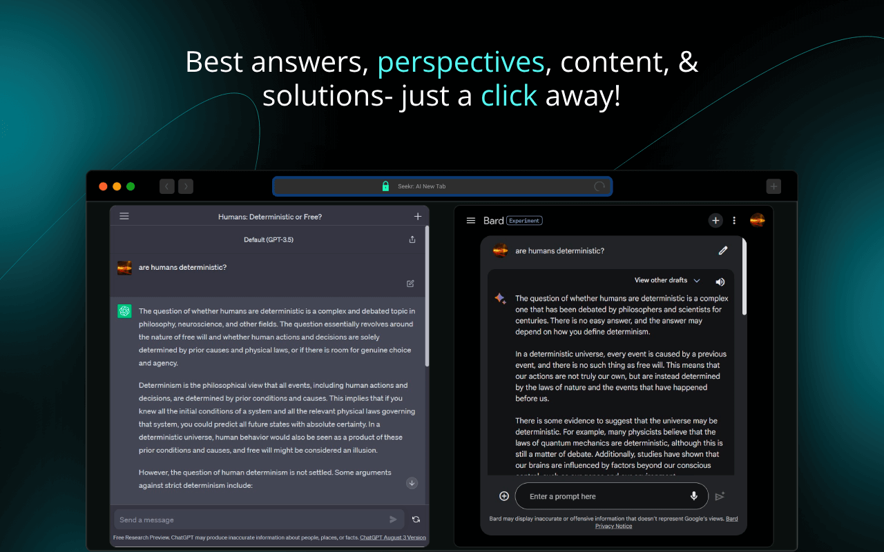 Seekr: AI-powered New Tab with Bard & ChatGPT截图4