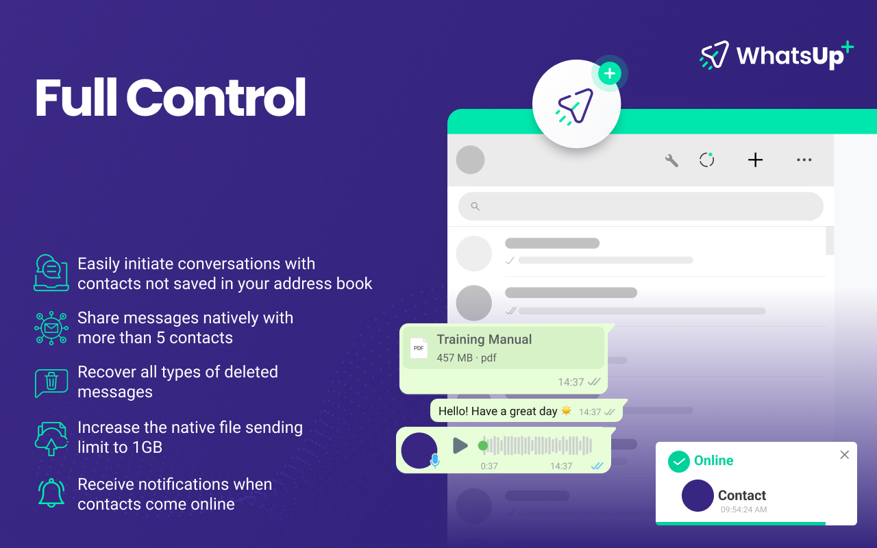 WhatsUp+ for WhatsApp™ Web截图2