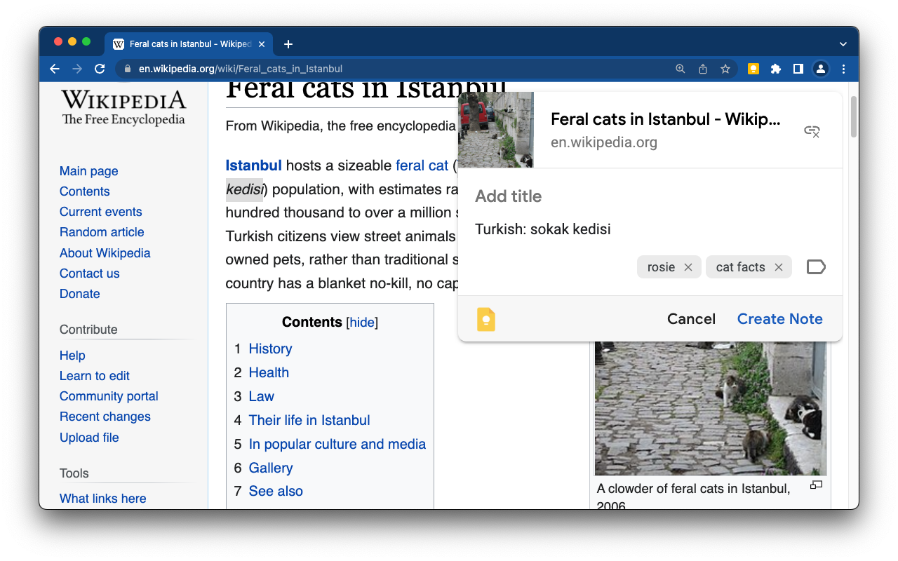 Google Keep Chrome 扩展程序截图1