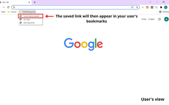 Peer2Peer Bookmark Sync and Share for Teams截图1