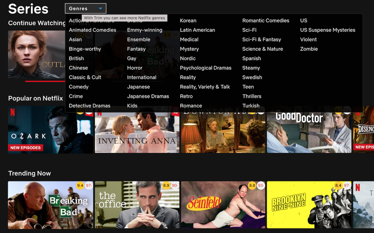 Trim: IMDB Ratings on Netflix and Prime Video截图1
