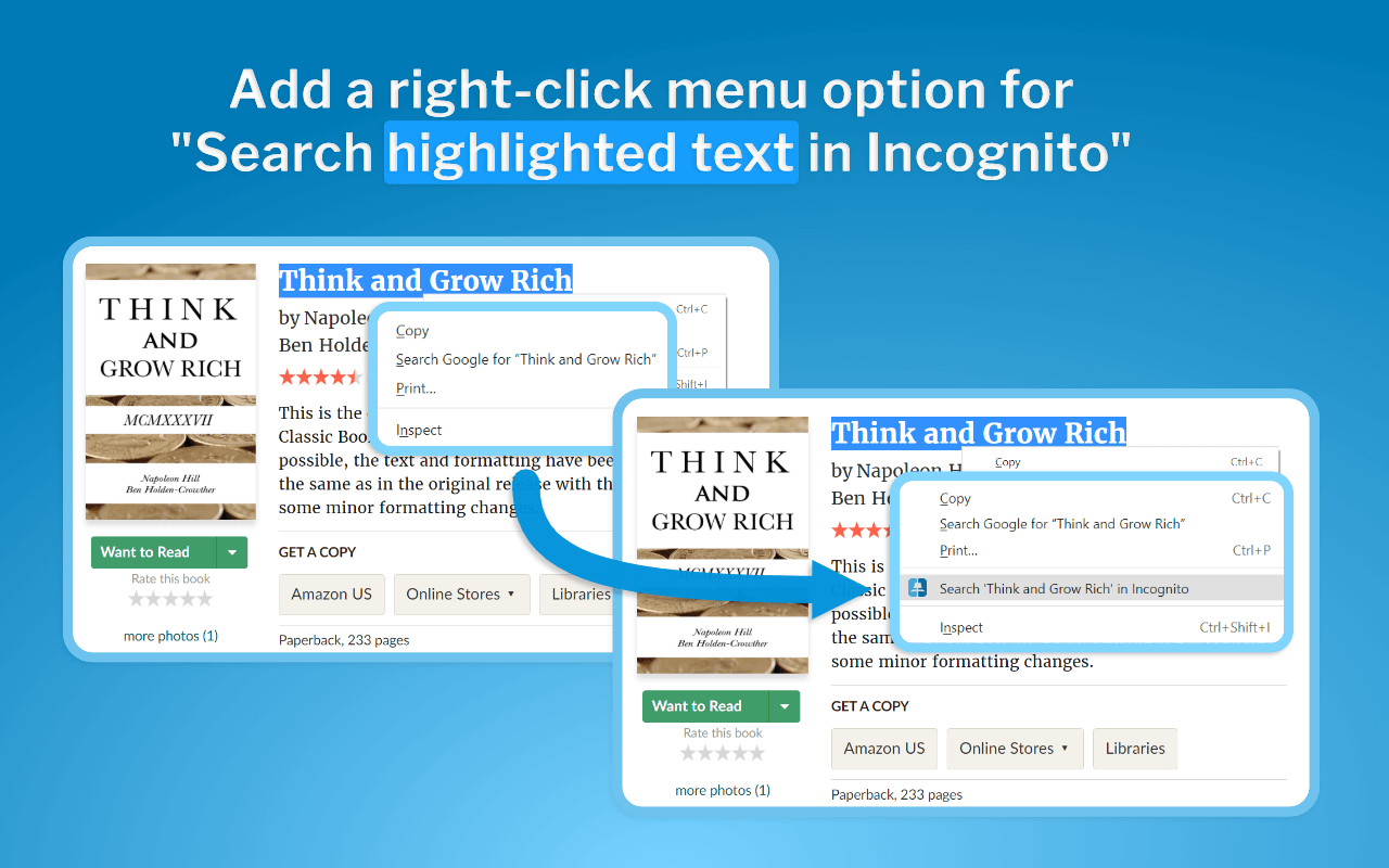 Right Click Search Incognito截图1