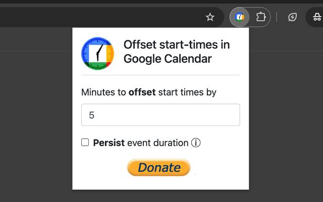 Offset start-times in Google Calendar截图1