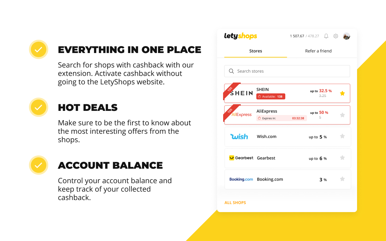 Cashback service LetyShops截图4