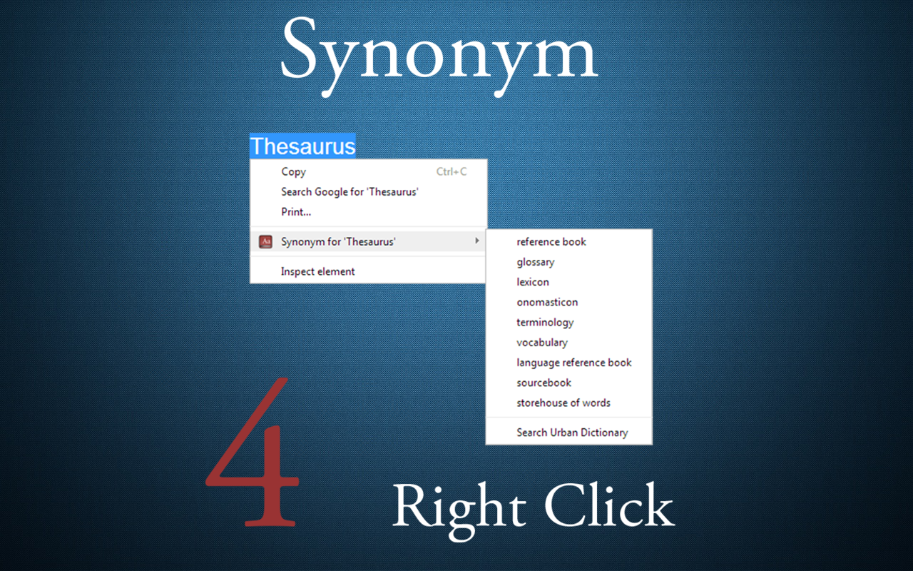 Thesaurus: Synonym 4 Right Click截图2