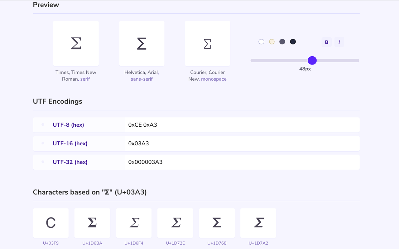 UnicodePlus - Search for Unicode characters截图2